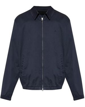 Rag & Bone Logo-Embroidered Zip-Up Jacket - Blue