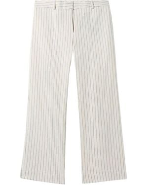 Brooks Brothers Pinstripe Trousers - White