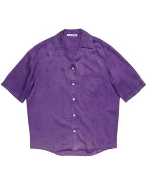 Acne Studios Faded-Effect Shirt - Purple