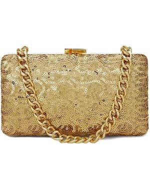 Ralph Lauren Sequin Chain-Strap Mini Bag - Metallic