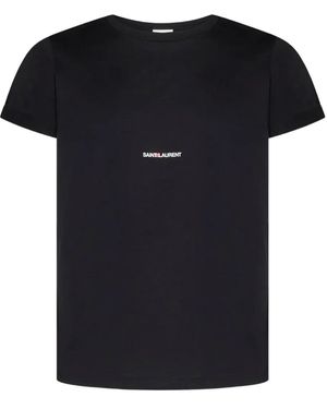 Saint Laurent ロゴ Tシャツ - ブラック