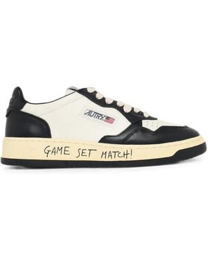 Autry Medalist Low Calf Leather Sneakers - White