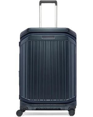 Piquadro Medium Expandable Hardside Suitcase - Blue