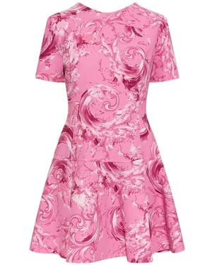 Versace Jeans Couture Dress With "Barocco" Pattern - Pink