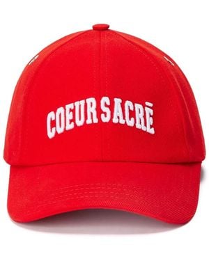 Ami Paris Logo-Patch Baseball Cap - Red
