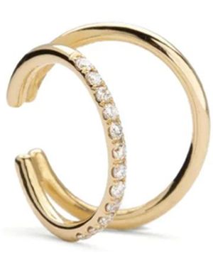 We by WHITEbIRD 14Kt Melina Diamond Ear Cuff - Metallic
