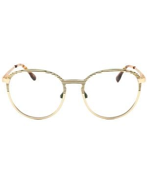 MCALLISTER Lunettes De Vue À Monture Ronde Gravée - Natural