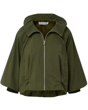 Veronica Beard Circe Zipped Hooded Jacket - Green