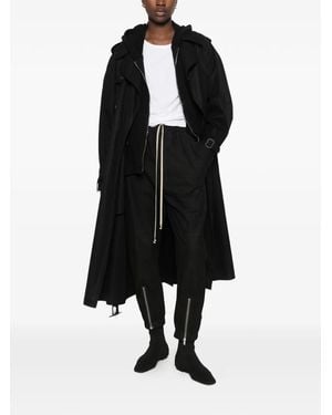 Rick Owens Pantalon De Jogging Tecuatl En Cuir - Black