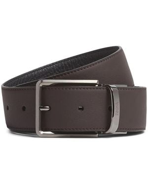 ZEGNA Cinturón con diseño reversible - Negro