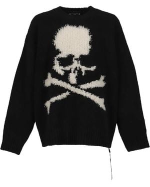 MASTERMIND WORLD Mj Skull-Crossbones Sweater - Black