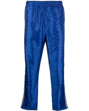 DIESEL Logo Straight-Leg Trousers - Blue