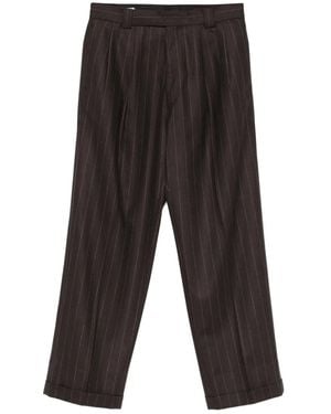 Kaptain Sunshine 2Pleats Broek Met Krijtstreep En Cuffs - Grijs
