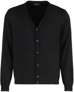Slowear Cardigan mit V-Ausschnitt - Schwarz
