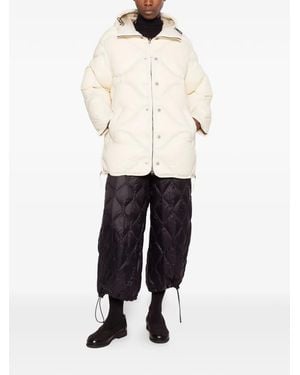 Taion Quilted Hooded Jacket - White