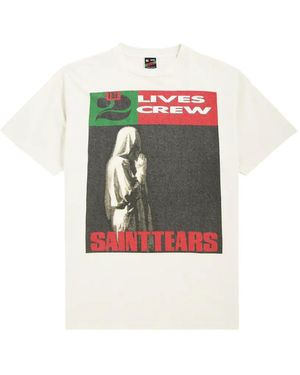 SAINT Mxxxxxx Denim Tears Graphic-Print T-Shirt - Natural