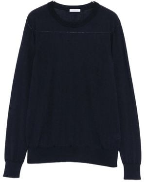 Malo Long-Sleeve Crew-Neck Sweater - Blue