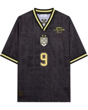 Off-White c/o Virgil Abloh マルチロゴ サッカー Tシャツ - ブラック