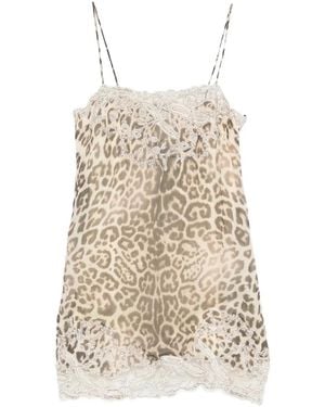 Ermanno Scervino Leopard-Pattern Lace Dress - White