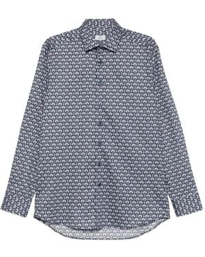 Etro Hemd mit Blumenmuster - Blau