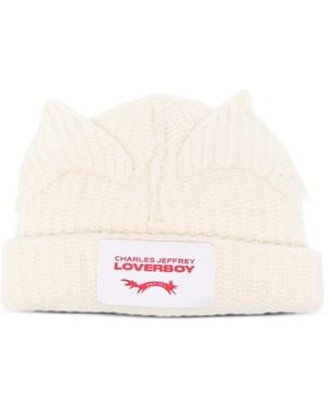 Charles Jeffrey Ears Beanie - White