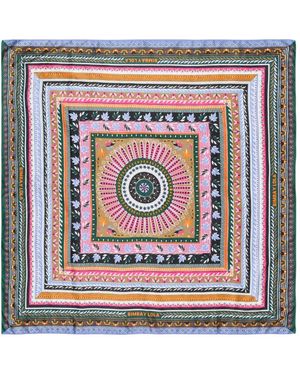 Bimba Y Lola Fuchsia Concentric Frame Scarf - Grey