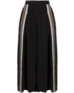 Temperley London Pantalon En Lin Avalon À Broderies - Black