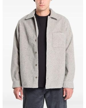 Samsøe & Samsøe Button-Fastening Pocket Overshirt - Gray