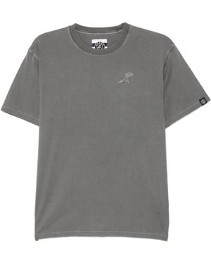SPORT b. by agnès b. Dinosaur-Embroidered T-Shirt - Grey