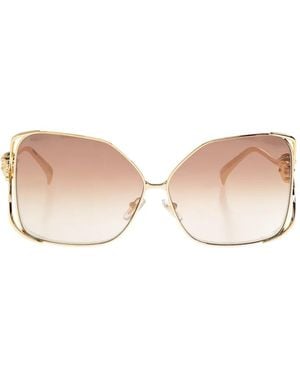 Versace Geometric Medusa Sunglasses - Natural