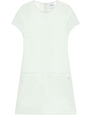 Courreges Welt-Pocket Mini Dress - White