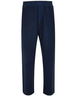 120% Lino Jogginghose Mit Elastischem Bund - Blau