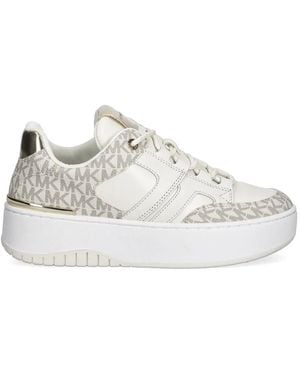MICHAEL Michael Kors Ryder Lace-Up Platform Trainers - White