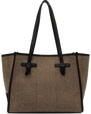 Gianni Chiarini Marcella Herringbone Knot Tote Bag - Brown