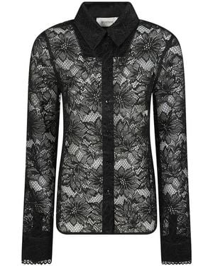 Sportmax Floral-Lace Shirt - Black