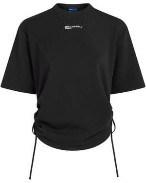 KARL LAGERFELD Tie T-Shirt - Black