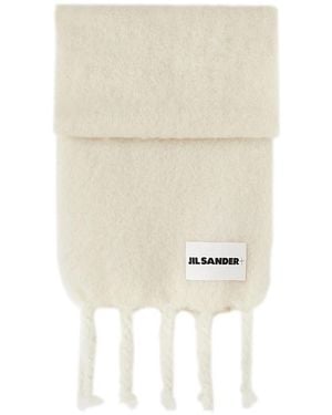 Jil Sander Mohair Blend Scarf - Natural