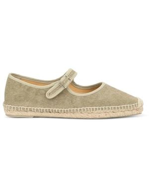 Castañer Padua Buckle Flat Espadrilles - Natural