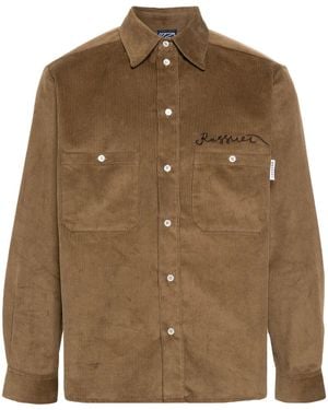 Rassvet (PACCBET) Lady Luck Logo-Embroidered Corduroy Shirt - Brown