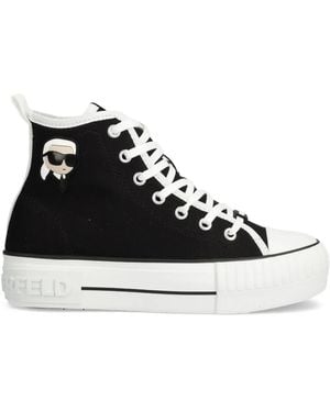 Karl Lagerfeld ロゴパッチ スニーカー - ブラック