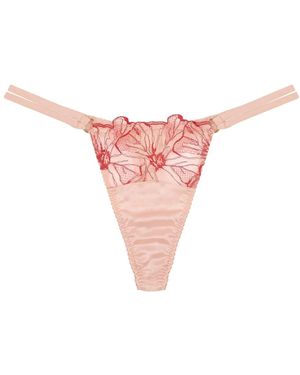 Fleur Of England Strap Thong - Pink