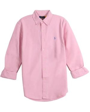 Polo Ralph Lauren Logo-Embroidered Button-Down Shirt - Pink