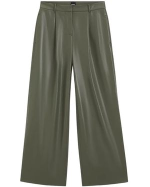 BOSS Wide-Leg Trousers - Green