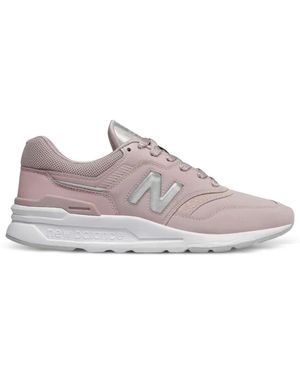 New Balance 997H Paneled Low-Top Sneakers - Pink