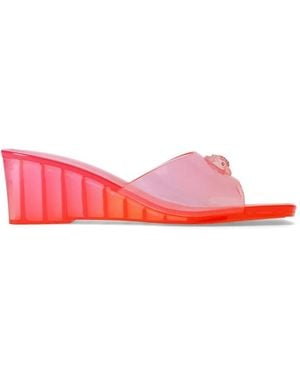Kurt Geiger Maddison Eagle-Head Wedge Sandals - Pink