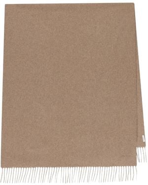 Max Mara Sjaal Met Geborduurd Logo - Bruin