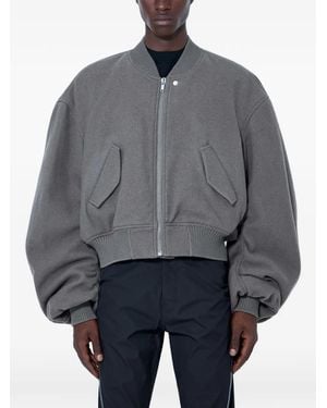Rick Owens Chaqueta Secchia Flight De Lana - Gris