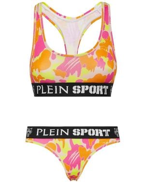 Philipp Plein Camouflage Jogging Lingerie Set - White