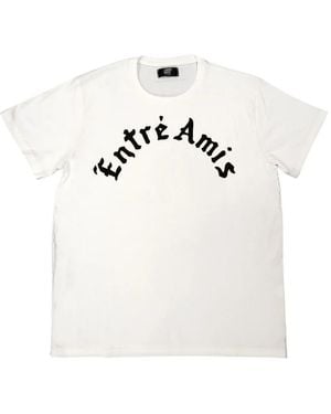 HTC T-Shirt Entre Amis Con Stampa Floccata - Bianco