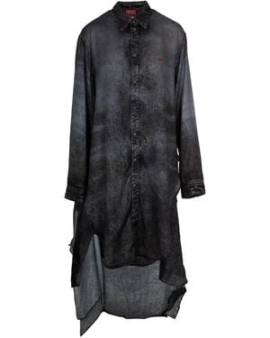 DIESEL D-Iletta Denim-Effect Wrap Dress - Black